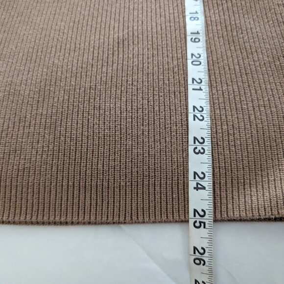 ORVIS Pullover Men's M Brown 1/4 Zip Ribbed Mock Neck Long Sleeve Cotton Sweater - Picture 10 of 10